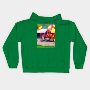 Hot Dog Stand in Mall Kids Hoodie